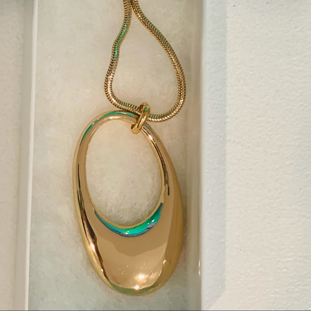 Gold Statement Necklace, 47” Length, New